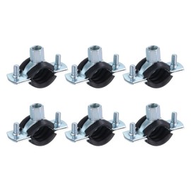 uxcell 6 Pcs Split Ring Pipe Hanger, 20mm/0.8inch Adjustable Pipe Bracket Clamp Wall Ceiling Mount Pipe Strap Support for Plumbing Drainage Pipe Tube