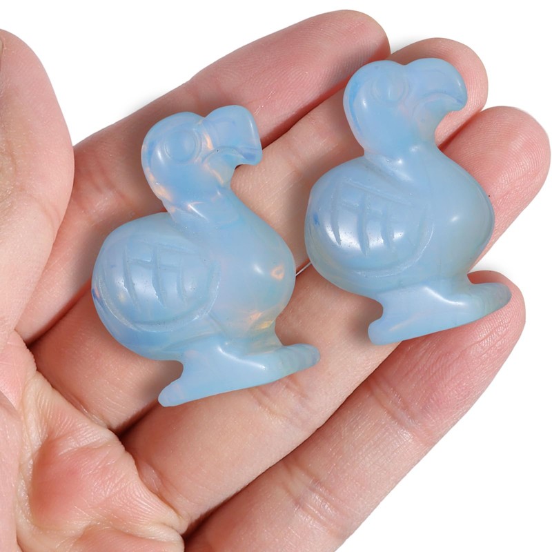 Hxswkk 1.6" Crystal Dodo Bird Lucky Hand Carved Animal Figurine