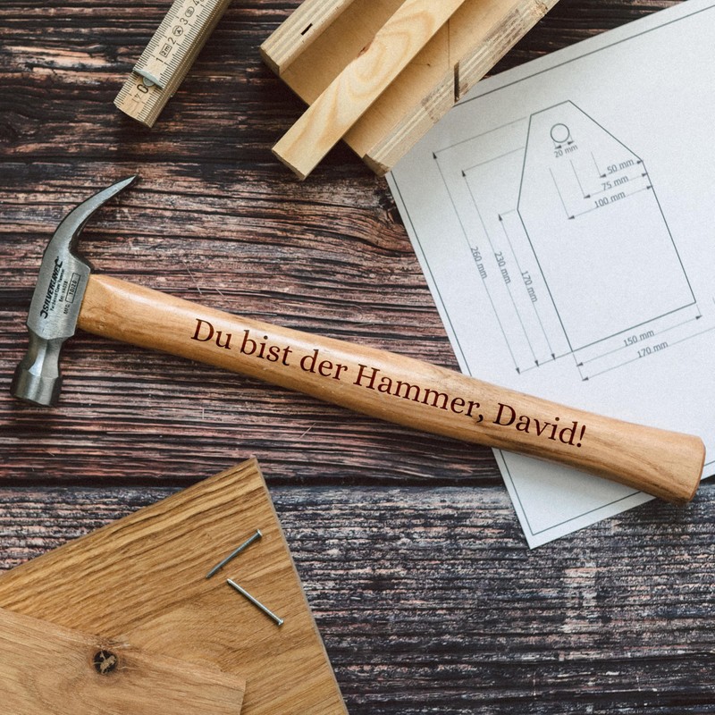 Abenteuernah Hammer personalisiert, Geburtstagsgeschenk, Geschenke für Männer, Papa, Onkel, Opa,