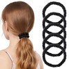 Needbrock Mulberry Silk Hair Ties, Thin Black Scrunchies for Women