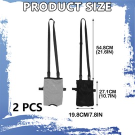 Menibeuty Urine Bag Cover, 2 x Pockets for Urine Bag, Leg Bag Holder, Leg Bag for Catheter, 2000 ml, Concealed Catheter Bag Cover with Adjustable Strap and Invisible Slit