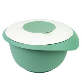 Westmark Backschüssel 3,5l - inkl. Ausgießer - zweiteiliger Deckel - BPA-freie, rutsch- & spülmaschinenfeste Rührschüssel (mint-grün/weiß)