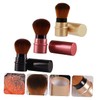 minkissy 2sets Travel Size Foundation Brush Kit Retractable Makeup Tools