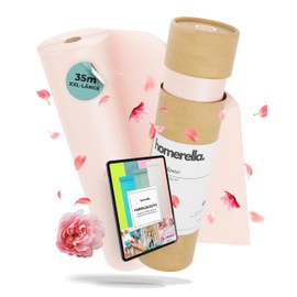 HOMERELLA® Table Runner Blush Rose [30 cm x 35 m] - Fleece Table Runner Roll - Table Runner - Table Runner Fabric - Table Runner for Birthday, Wedding, Christmas and Confirmation - Decoration