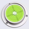Large Flanged Metal Circular Angle Spirit Bubble Degree Level (Green
