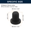 sourcing map 32 Pieces Black Rubber Stopper, 5.5mm Plug Holes