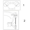 1 Set Zinc Alloy Toilet Seat Lid Hinge Adjustable Replacement