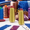 SEWACC 2rolls Metallic Embroidery Thread Reflective Glitter Floss for Sewing
