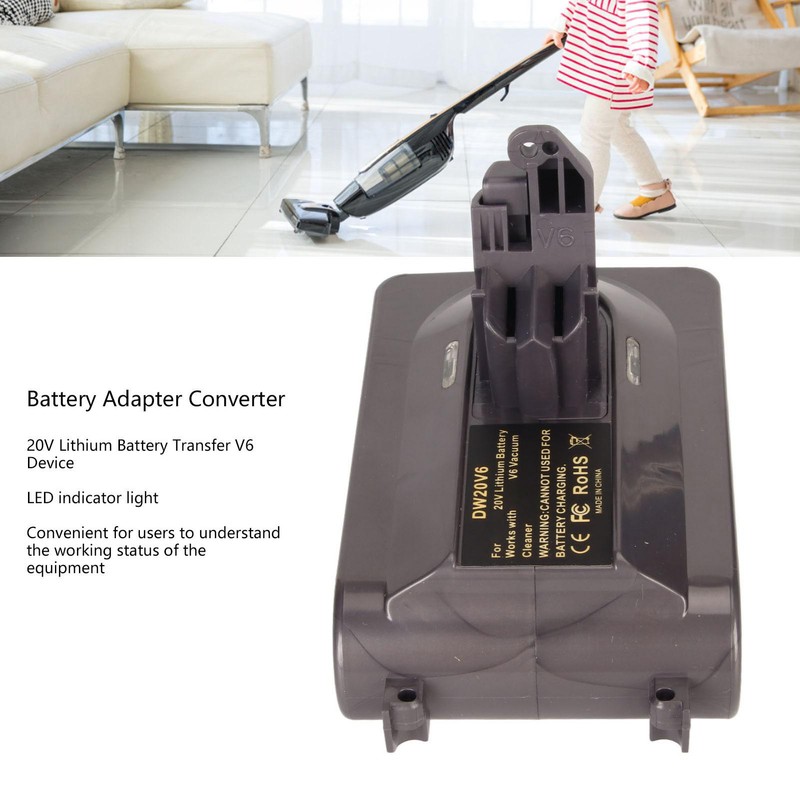 Battery Adapter Converter LED Indicator Portable Stable Connection for 20V