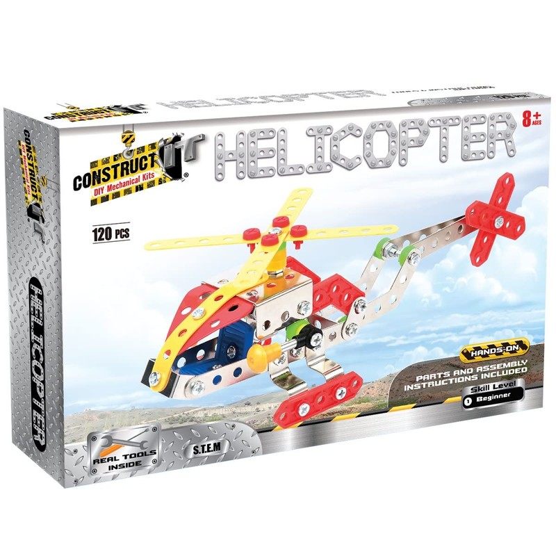 Construct It Helicopter - 120 Piece Helicopter Construction Kit -