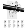 ANDGOO 10 Pack No Drill Curtain Rod Brackets, Renter Friendly