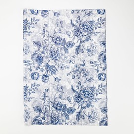 100 Sheets Blue Flower Gift Wrapping Tissue Paper Recyclable Greenery Botanical Packaging Bag for Wedding Birthday Showers Art Craft Party Favor Decoration