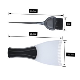 Baluue 1set Hair Dyeing Brush Bowl Kit Professional Dyeing Tools for Salon and Home Use Quick Application Prevents Scalp Easy to Clean Portable Hair Coloring Black