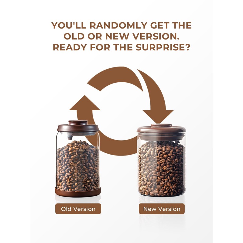 Tourdeus Glass Coffee Bean Jar – Pop Top Air Tight