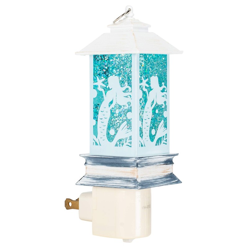 MIDWEST-CBK Lighted Mermaid Lantern Night Light Shimmers & Sparkles New