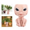 Head Planter Resin Unique Succulent Flower Pot Open Eyed Alien