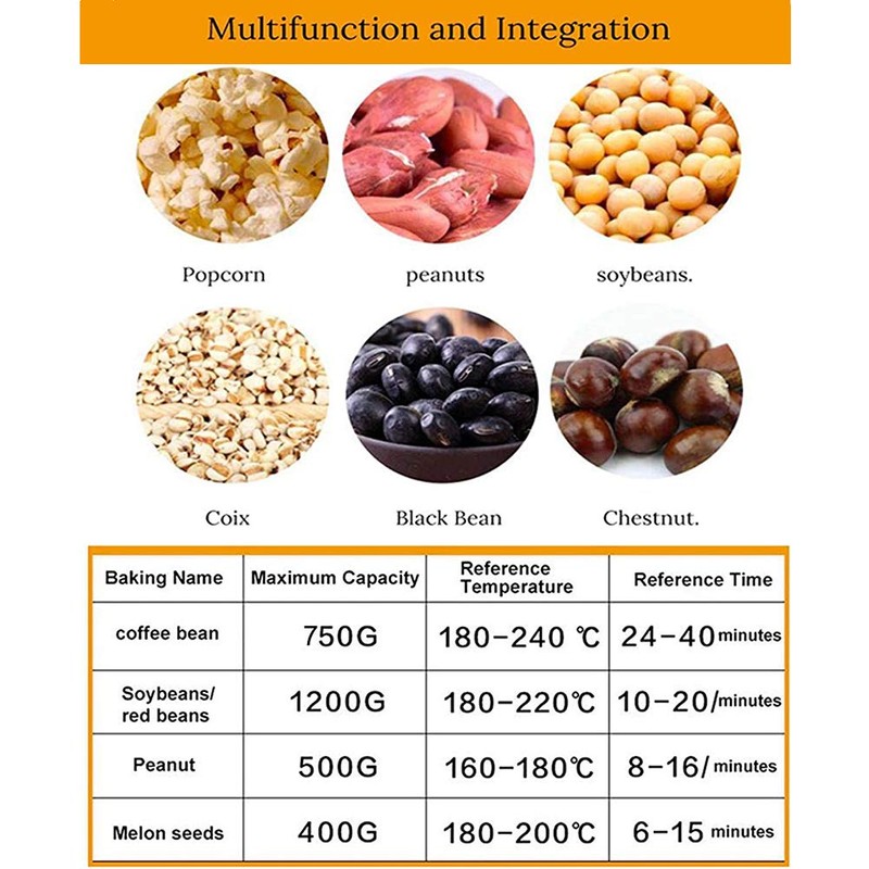 Home Coffee Bean Roaster Machine for Beginner Electric Nut Peanut