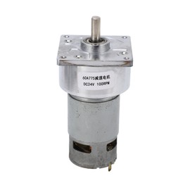 Gear Motor DC 24V 3.8A Speed Reduction Self Locking Reversible Worm Geared Motor for Machine 100RPM 9.6KG·FCM