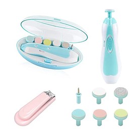 DQST Lima de Uñas Bebe, Juego Cortaúñas Bebe, Protege Mejor al Bebé de Daños en Las Uñas. Adecuado para Niños y Adultos. (Azul)