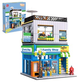 kowkis Family Shop Building kit,Commercial Street Series Street View Building Blocks to Display, Decorate,Great Toy Gifts for Adults(1310 Psc)