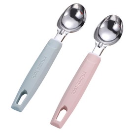 2 Pcs Baller Scoop Ice Cream Scoops Stainless Steel Scoop for Melon Muffin Sorbet Cupcake Meatball and Cookie Dough Scoop