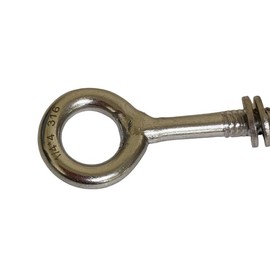 US STAINLESS 2 Pieces Stainless Steel 316 Eye Bolt 1/4" x 4" UNC Short Thread Marine Grade