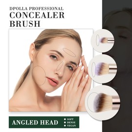 3 Pack Makeup and Foundation Brushes, Flawless Concealer Brush for Any Look, High Quality Luxury Hair Contour Brush for Liquids, Polishes, Creams, Sculptors, Blushers and Setting Powders