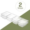Plasticpro 4 Sectional Rectangle Plastic Disposable Serving Tray/Platter 5 X