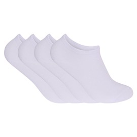 ArkXani® Kids Trainer Socks, 3 Pairs, Low Cut, Sports Running, School Socks, Boys Girls, Casual Socks (UK Size 9-12, White)