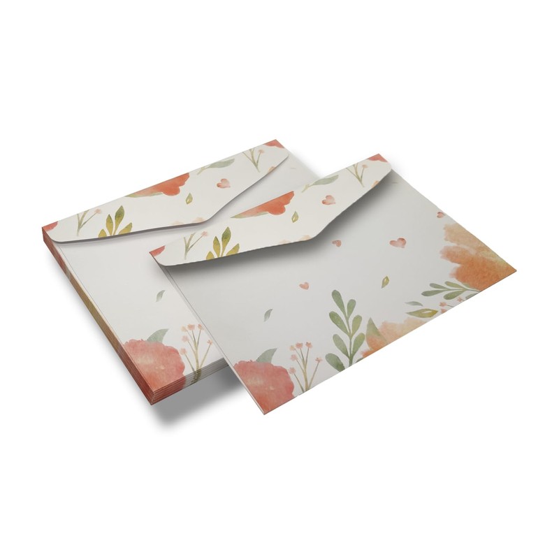 Tanshuqin 10 Pack Flower Envelopes 6.18 x 9.06 Inch Invitation