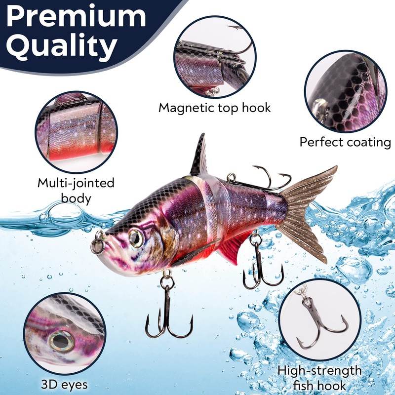 FISHN® TRAWL27 - XL Swimbait, Magnetic Top Hook System, Diving