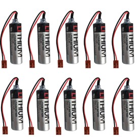 10Pcs ER6VCT Battery ER6V/3.6V 2000mAh PLC Battery with Small Brown Plug for Robot OTC ER6BWK67PT Battery