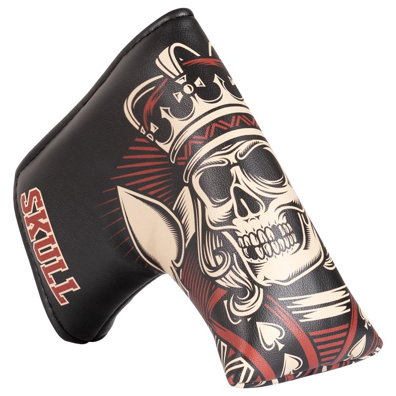 Golf Putter Blade Club Head Cover Pingtype Magnetic Black PU