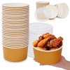 JarThenaAMCS 32oz Large Paper Bowls with Lids 50 Pack Disposable