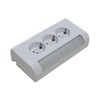 3-Way Surface-Mounted Schuko Socket Surface-Mounted Schuko Sockets 3 Slots with