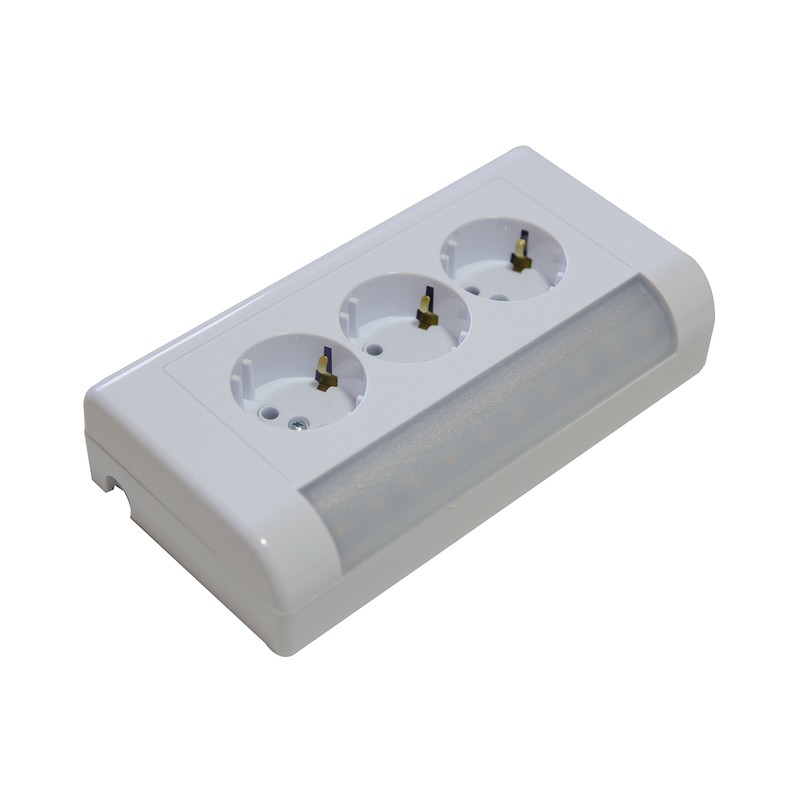 3-Way Surface-Mounted Schuko Socket Surface-Mounted Schuko Sockets 3 Slots with