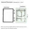 LeMotech Electrical Box, IP67 Waterproof Hinged Clear Cover Stainless Steel