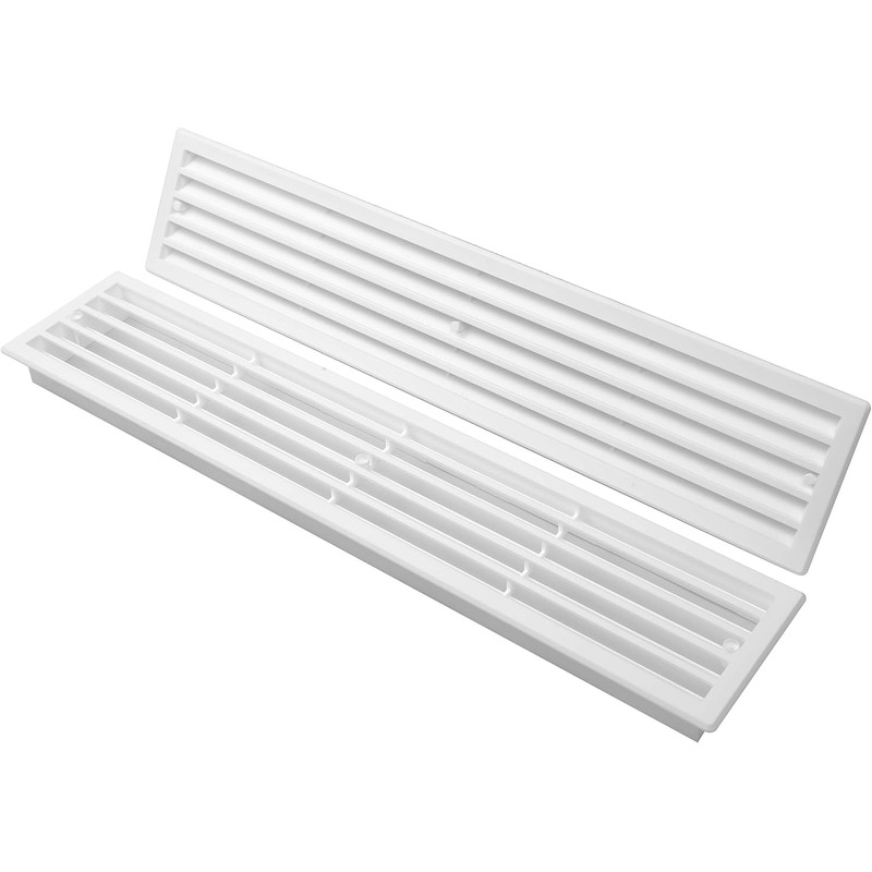 Vent Systems 17.7" x 3.5" Inches White Door Grille -