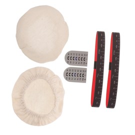 LABRIMP Essential Sourdough Starter Jar Kit Set of Accessories Covers Date Bands Thermometer Strips