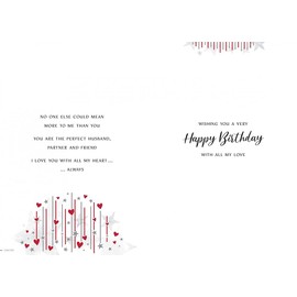 to My Amazing Husband Birthday Card - Size 6" X 9"