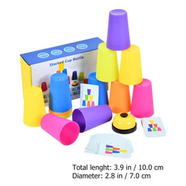 BESTonZON 1 Set Battle Cup Game Stacking Toys Stacking Toys Stacking Cups Toy Paper, Stacking Cup Battle Toy Kids Stacking Games Toy Educational Stacking Toys