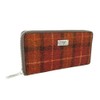Glen Appin Harris Tweed Large Zip Purse LB2100 Staffa, Color 117 Rust/Orange, Casual