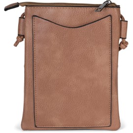 styleBREAKER 02012260 Women's Mini Bag Shoulder Bag Ethnic Style and Studs Shoulder Bag Handbag, brown