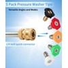 Pressure Washer Tips, Universal Pressure Washer Nozzle Tips (5 Pack),