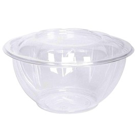 [50 Sets] 32 oz. Plastic Salad Bowls To Go With Airtight Lids