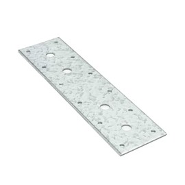 6-Pack 2.4x8.66 Inch Flat Brace Brackets, Galvanized Steel Mending and Joining Plates, Shelf Support and Repair for Furniture, Shelves, 12 Gauge