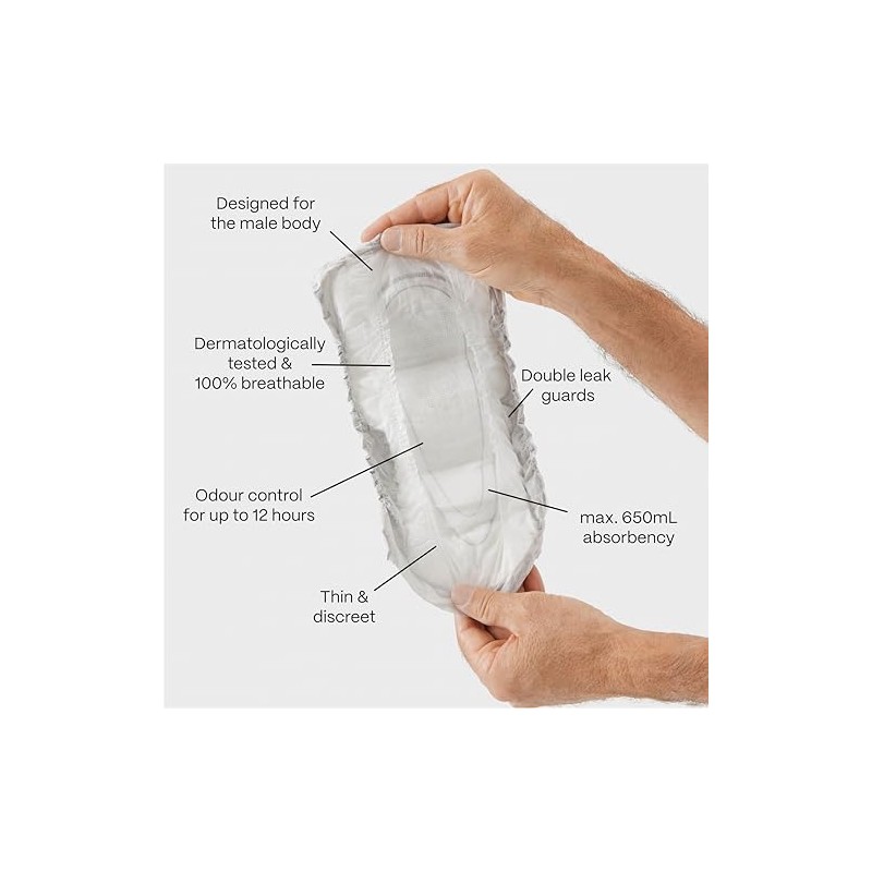 Invizi Male Guards Level 3 – Ultra-Absorbent Disposable Guards for