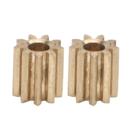 KIMISS 2pcs Pinion Gear, Motor Pinion Gear Brass Shaft Pinion Gear Parts Set Kit Replacement for Duplo IntelliLok Module 0.49 Teeth