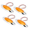4pcs 6.5in 16LED Oval Side Marker Light 12V DC Shockproof