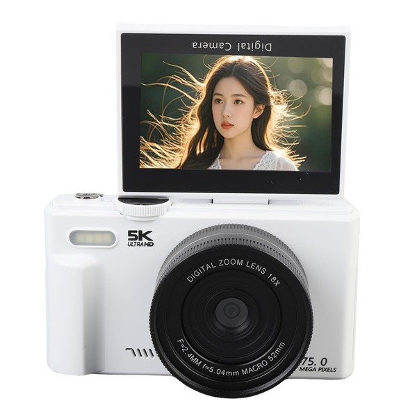 5K Digital Camera for Photography, UHD Autofocus WiFi 75 MP